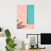 Minimalist Turquoise Pool Poster (Heimbüro)