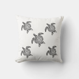 Minimalist Turtle Throw Pillow – 16x16 Modern Sea Kissen