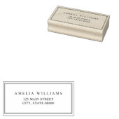 Minimalist Two Border Return Address Gummistempel (Stempel)