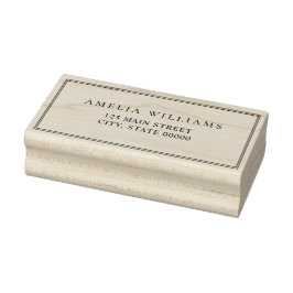 Minimalist Two Border Return Address Gummistempel