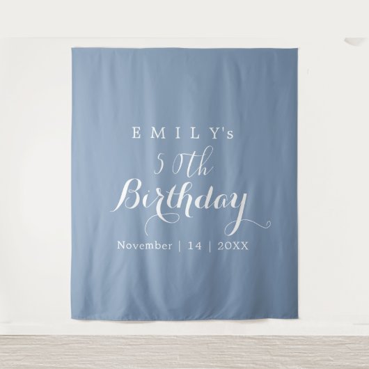 Minimalist Typography Birthday Party Design  Wandteppich (Vorderseite)