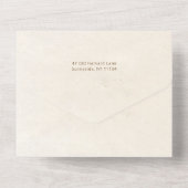 Minimalist Typography Gold Arch Holiday Photo All In One Einladung (Rückseite)