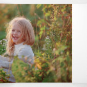 Minimalist Typography Gold Arch Holiday Photo Dreifach Gefaltete Karte (Innenseite Mitte)