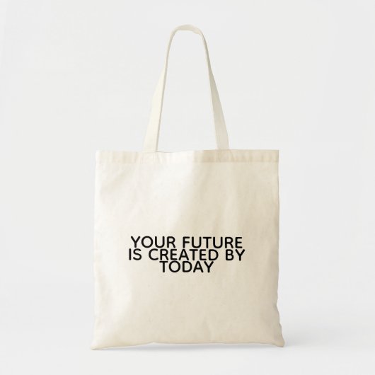 MINIMALIST TYPOGRAPHY QUOTE TOTE BAG TRAGETASCHE (Vorne)