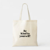 MINIMALIST TYPOGRAPHY QUOTE TOTE BAG TRAGETASCHE (Rückseite)