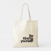 MINIMALIST TYPOGRAPHY QUOTE TOTE BAG TRAGETASCHE (Rückseite)