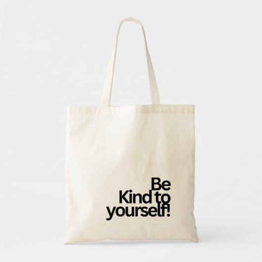MINIMALIST TYPOGRAPHY QUOTE TOTE BAG TRAGETASCHE (Vorne)