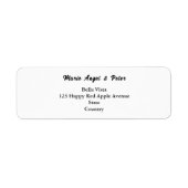 Minimalist Typography Return Address Label (Vorne)