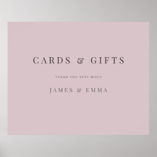 Minimalist Typography Sign Dusky Rose Poster