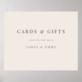 Minimalist Typography Sign Soft Beige Poster (Vorne)