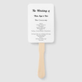 Minimalist Typography Wedding Program Fächer (Vorderseite)