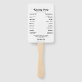 Minimalist Typography Wedding Program Fächer (Rückseite)