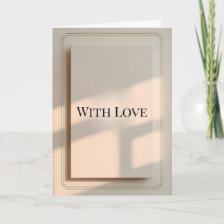 Minimalist Valentine Greeting Card Karte