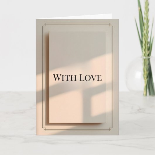 Minimalist Valentine Greeting Card Karte (Vorderseite)