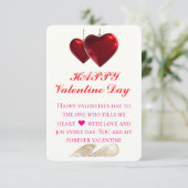 Minimalist Valentine’s Day Love Card Dankeskarte (Stehend Vorderseite)