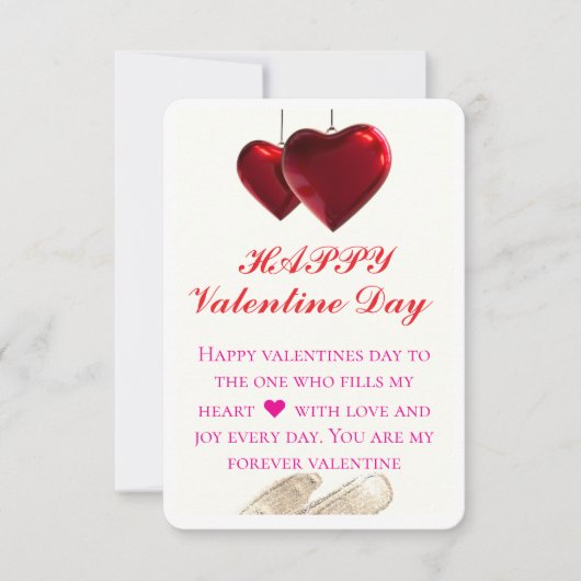 Minimalist Valentine’s Day Love Card Dankeskarte (Vorderseite)