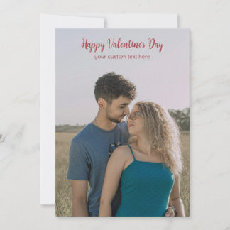 Minimalist Valentine's Day Custom Photo Card Einladung