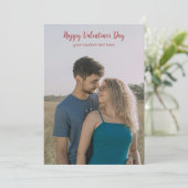 Minimalist Valentine's Day Custom Photo Card Einladung (Stehend Vorderseite)