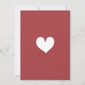 Minimalist Valentine's Day Custom Photo Card Einladung (Rückseite)
