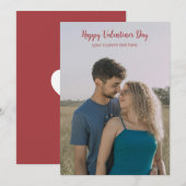 Minimalist Valentine's Day Custom Photo Card Einladung (Vorne/Hinten)
