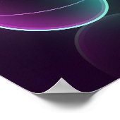 Minimalist Vaporwave Gaming Controller Poster (Ecke)