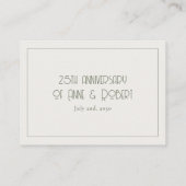 Minimalist vintage platzkarte (Rückseite)