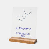 Minimalist Virgo Sternbild Acryl-Schild - Pers Acrylschild (Winkel)