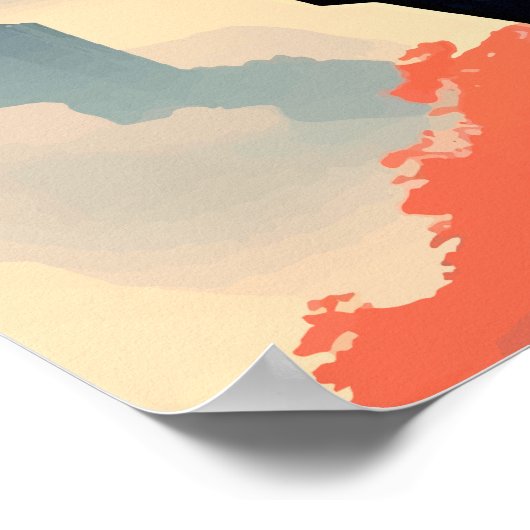 Minimalist Warrior with Sword Gaming  Poster (Ecke)