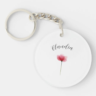 Minimalist Watercolor Botanical Floral Trendy Cute Schlüsselanhänger