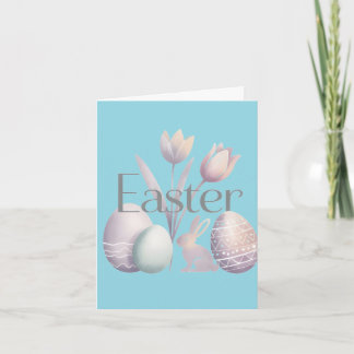 Minimalist Watercolor Easter Typographic Design Feiertagskarte