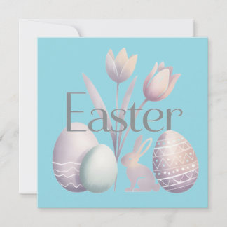 Minimalist Watercolor Easter Typographic Design Feiertagskarte