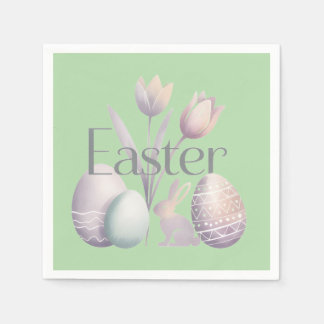 Minimalist Watercolor Easter Typographic Design Serviette