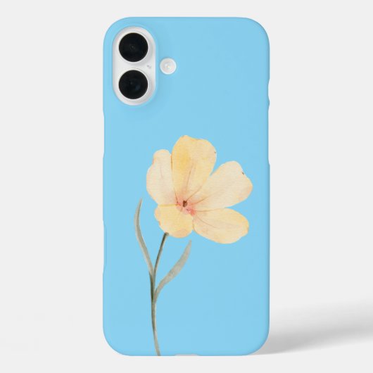 Minimalist Watercolor flower iPad case (Rückseite)