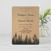 Minimalist Watercolor Pine Tree Mountain Einladung (Stehend Vorderseite)