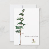 Minimalist Watercolor Spruce Wedding RSVP Karte (Rückseite)