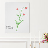 Minimalist Watercolor Wildflower Wedding Poster