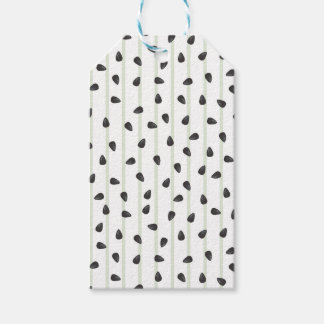 Minimalist Watermelon Seeds and Stripes Summer Wra Geschenkanhänger