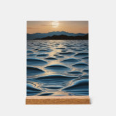 Minimalist Waves at Dawn Acrylschild (Vorderseite)