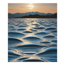 Minimalist Waves at Dawn Fotodruck