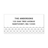 Minimalist Waves Family Name Return Address Permastempel (Design)