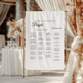 Minimalist Wedding Alphabetical Seating Chart Wandteppich
