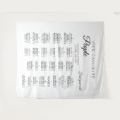 Minimalist Wedding Alphabetical Seating Chart Wandteppich (Vorderseite (Horizontal))
