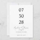 Minimalist Wedding Announcement Script Typography Save The Date (Vorderseite)