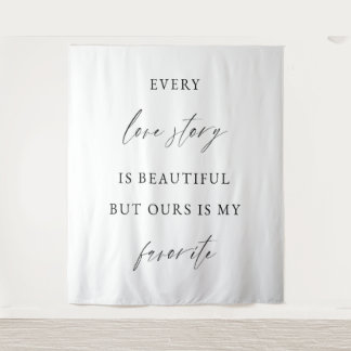 Minimalist Wedding Backdrop Banner  Wandteppich