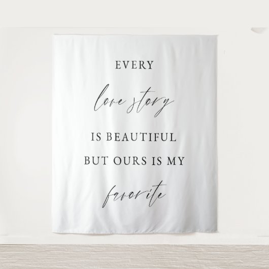 Minimalist Wedding Backdrop Banner Wandteppich (Vorderseite)