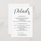 Minimalist Wedding  Begleitkarte (Vorne/Hinten)