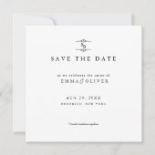Minimalist Wedding black & white Save the Date  (Vorderseite)