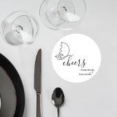 Minimalist Wedding Coaster Runder Pappuntersetzer
