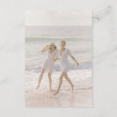 Minimalist Wedding Details Script Photo Begleitkarte (Rückseite)