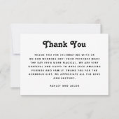 Minimalist Wedding | Elegant Modern Typography Dankeskarte (Vorderseite)